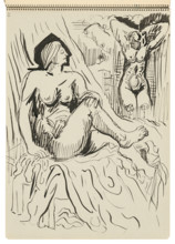 Sketchbook 22 Two Female Nudes, 1st half 20th century.