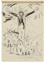 Sketchbook 22 Savior Over the City, 1st half 20th century.