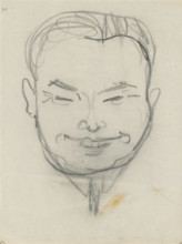 Sketchbook 3 Smiling face (sketch), 1st half 20th century.