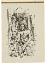 Sketchbook 22 Man and Woman with a Bucket, 1st half 20th century.