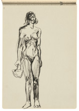 Sketchbook 22 Standing Woman with a basket, 1st half 20th century.