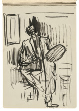 Sketchbook 22 Seated Self-Portrait with Palette, 1st half 20th century.