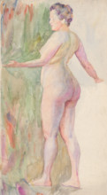 Standing female nude, around 1912.