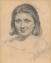 Portrait study of a model, around 1925.