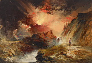 Macbeth and the Witches (possibly Highland Fantasy), about 1858-1859. Creator: Thomas Moran.