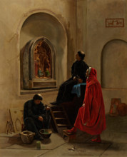 The Artist Paints the Church, 1870. Creator: Edwin Howland Blashfield.