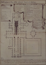 An Ichnographical Plan of the Cathedral Church of Salisbury, 1720-1780.  Creator: Unknown.