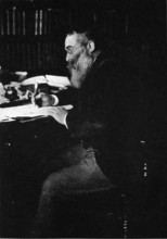Portrait of Sir Walter Besant, founder of the Society of Authors, c1900.  Creator: Russell & Sons.