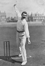 Portrait of the cricketer Tom Richardson, 1896. Creator: Hawkins & Co.