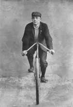 Portrait of the cyclist CC Fontaine, 1896. Creator: RW Thomas.