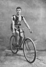 Portrait of the cyclist AW Harris, 1896.  Creator: Unknown.