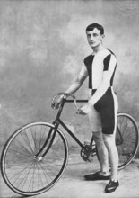 Portrait of the cyclist T Osborne, 1896.  Creators: T Osborne, RW Thomas.