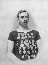 Portrait of the athlete Fred E Bacon, 1896. Creator: GC Melville.