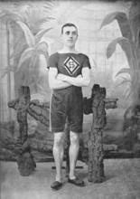 Portrait of the athlete George Crossland, 1896.  Creator: GC Melville.