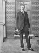 Portrait of the statesman AJ Balfour as a golfer, 1896. Creator: Unknown.