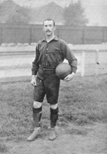 Portrait of the Woolwich Arsenal footballer R Buchanan, 1896. Creator: Symmons & Thiele.