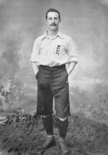 Portrait of the West Bromwich footballer, WJ Bassett, 1896.  Creator: John Arthur Draycott.