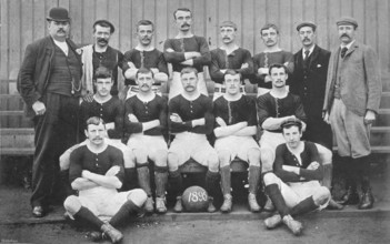 Group portrait of Millwall Athletic football team, 1896. Creator: Symmons & Thiele.