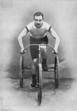 Portrait of the cyclist Lewis Stroud, 1896.  Creator: RW Thomas.