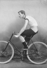 Portrait of the cyclist FJ Osmond, 1896. Creator: Henry Joseph Whitlock.
