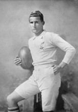 Portrait of the rugby player E Field, 1896. Creator: Symmons & Thiele.