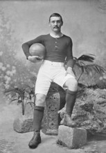 Portrait of the rugby player D McInroy, 1896.  Creator: Symmons & Thiele.