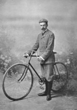 Portrait of the cyclist AW Horton, 1896.  Creator: Symmons & Thiele.