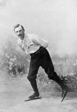 Portrait of the skater F Hiam, 1896. Creator: Symmons & Thiele.
