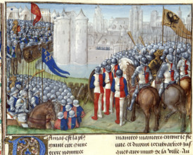 Crusaders besieging Damascus, late 15th century. ?? see 1280000728 Creator: Unknown.