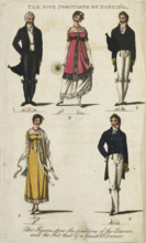 The five positions of dancing, 1811. Creator: John Berryman.
