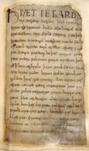 The beginning of Beowulf, c1000. Creator: Unknown.