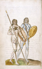 Drawing of Ancient Britons, 1573-1575.  Creator: Lucas de Heere.