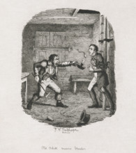 Old Orlick means murder - Great Expectations, 1885. Creator: Frederick William Pailthorpe.