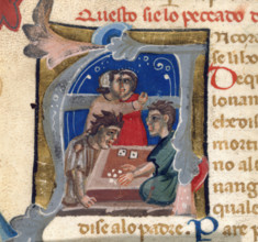 Dice players, 14th century. Creator: Unknown.