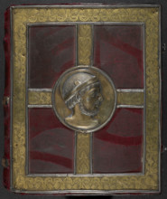 In the centre, a silver gilt medallion, probably representing the Emperor Lothaire...9th cent. Creator: Unknown.