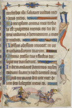 Two knights jousting, 1325-1335.  Creator: Unknown.