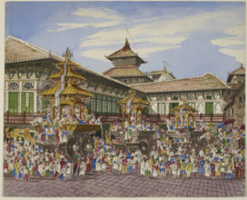 The Kumari Jatra, 1850-1863.  Creator: Unknown.