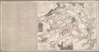 Map of the Battle of Waterloo, 1815, (1816). Creator: Unknown.