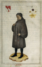 Portrait of Chaucer, 16th century. Creator: Unknown.