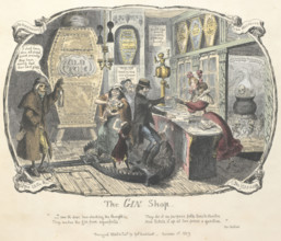 The Gin Shop, 1828.  Creator: George Cruikshank.