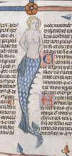 A mermaid, 1300-1340.  Creator: Unknown.