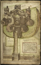 View of the Castle of Lyons (Holt Castle), 1620. Creator: Unknown.