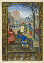 Calendar scene for March: gardening and felling trees, 1520-1530.  Creator: Unknown.