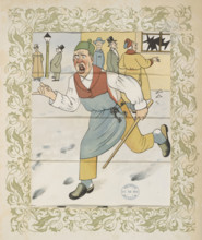 Angry shop-owner, 1900.  Creator: Lothar Meggendorfer.