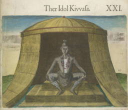 Ther Idol Kivvasa, (Kiwasa) 1618. Creator: Theodor de Bry.