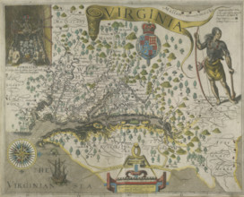 Map of Virginia, 1618.  Creator: Theodor de Bry.