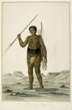 Bosch Man living in the Roggeveld [Rogefeldt], at the Cape of Good Hope, c1776-1777.  Creator: Johannes Schemaker.