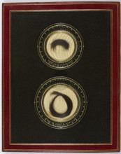 Locks of Percy Shelley's and Mary Shelley's hair, 19th century. Creator: Unknown.