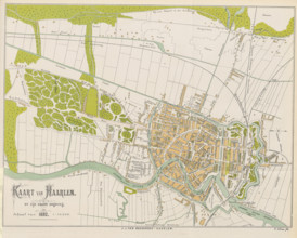 Map of Haarlem and its surroundings, 1882.  Creator: F. Allan.