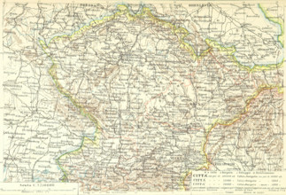 Map of part of Europe, 1898.  Creator: Unknown.